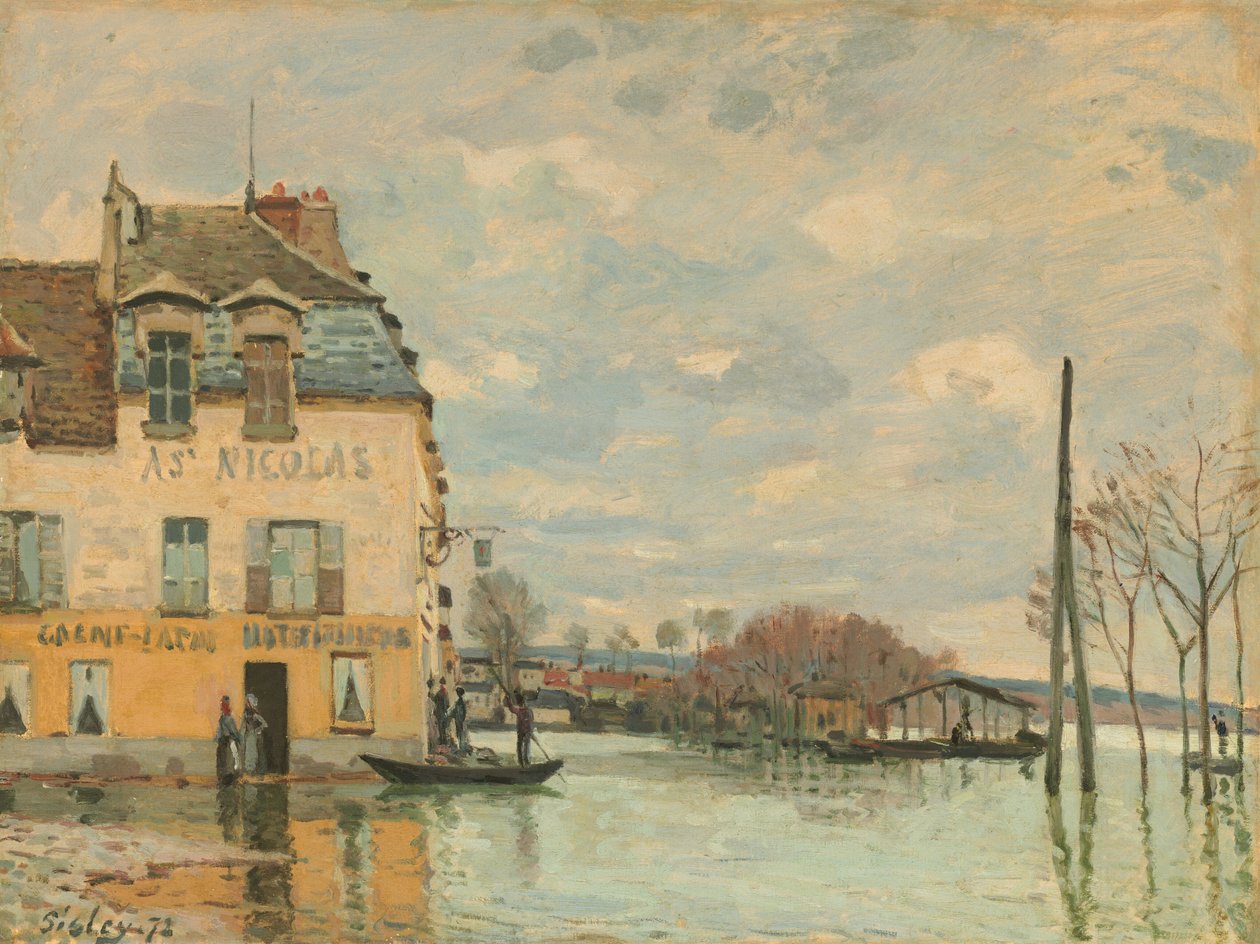 Inondazione a Port-Marly, 1872 da Alfred Sisley