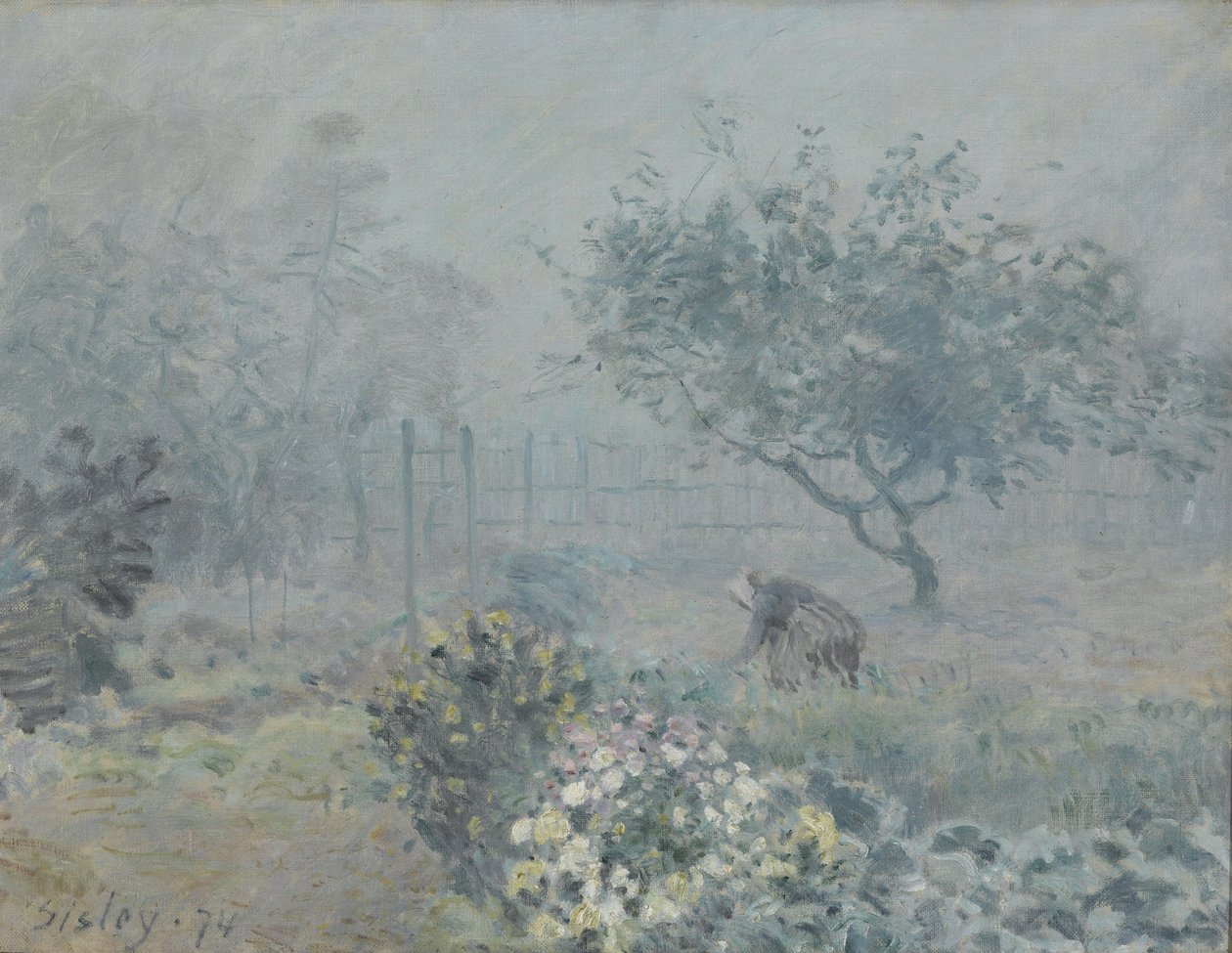 Nebbia, Voisins, 1874 da Alfred Sisley