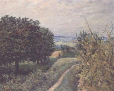 Nei vigneti a Louveciennes da Alfred Sisley