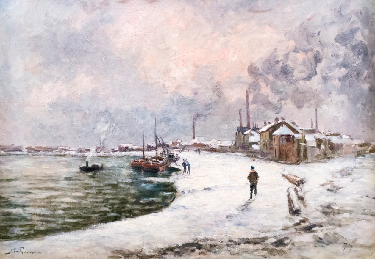 Ivry nella neve da Alfred Sisley