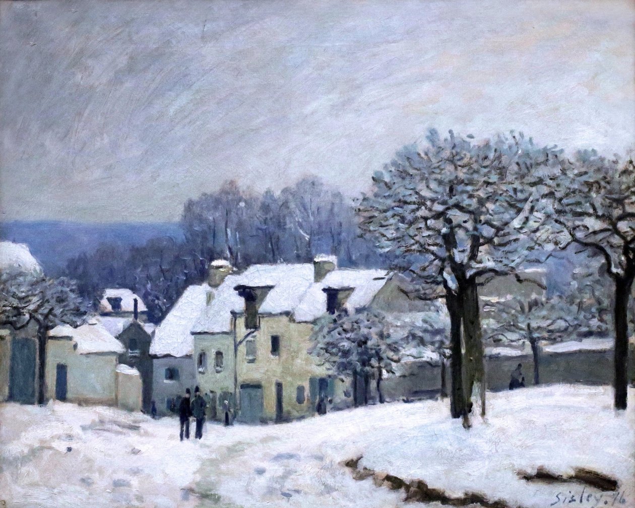 La Place du Chenil a Marly da Alfred Sisley