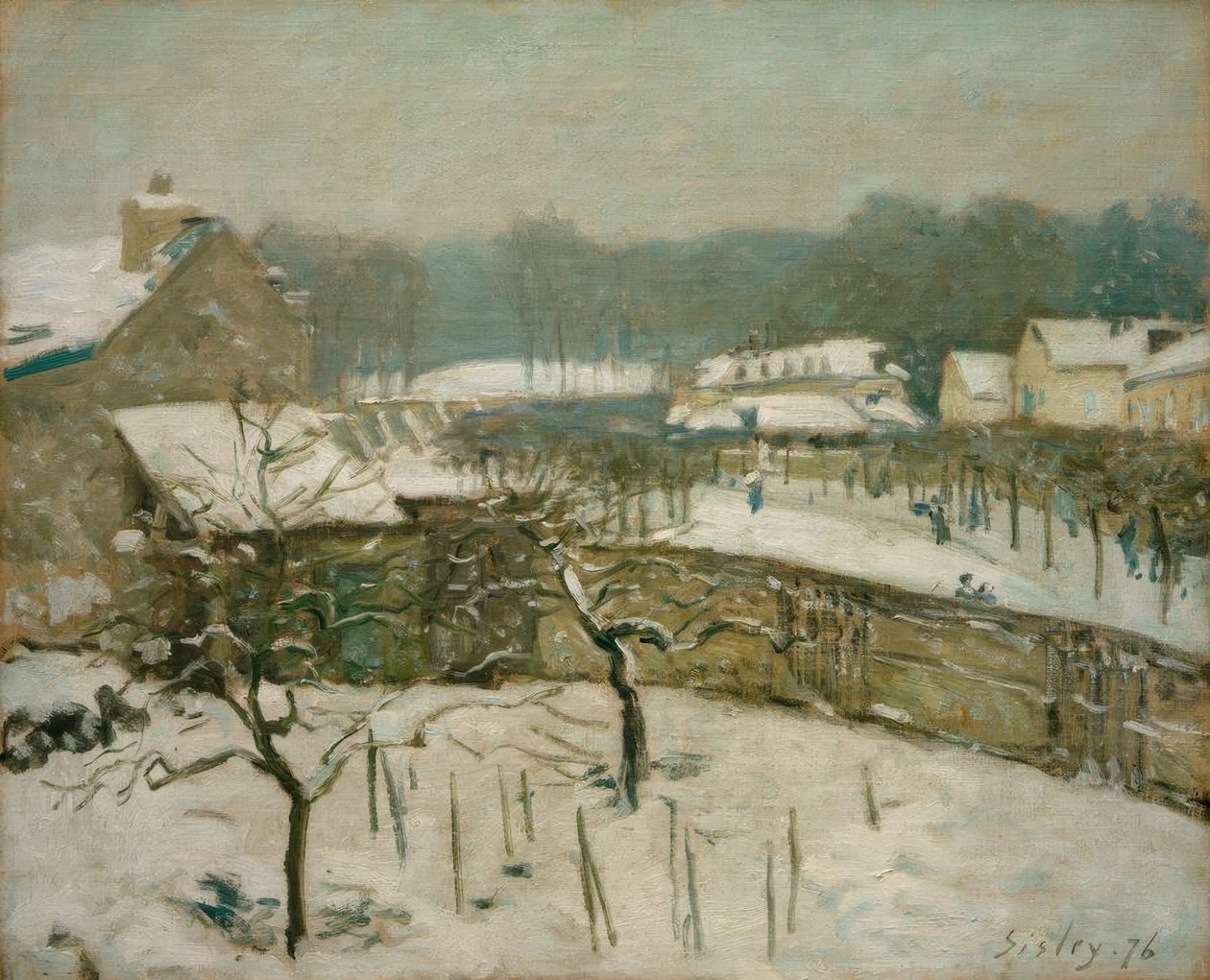 Louveciennes nella neve (Atmosfera nevosa a Marly) da Alfred Sisley