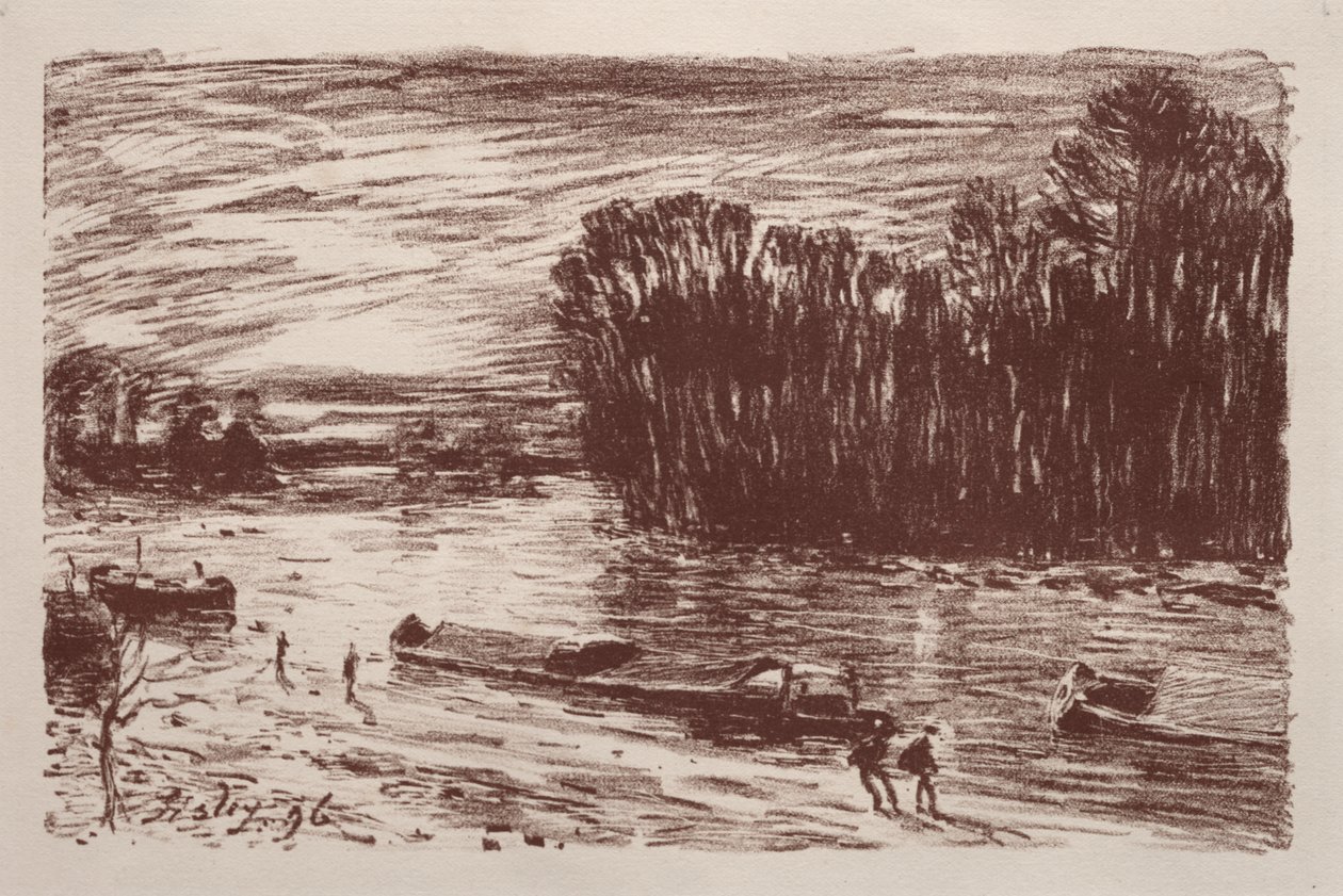 Sulle rive del Loing da Alfred Sisley