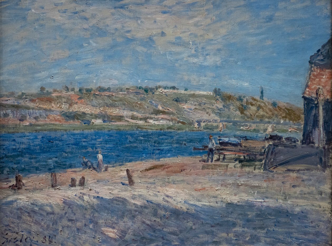 Sponde del fiume a Saint-Mammès da Alfred Sisley