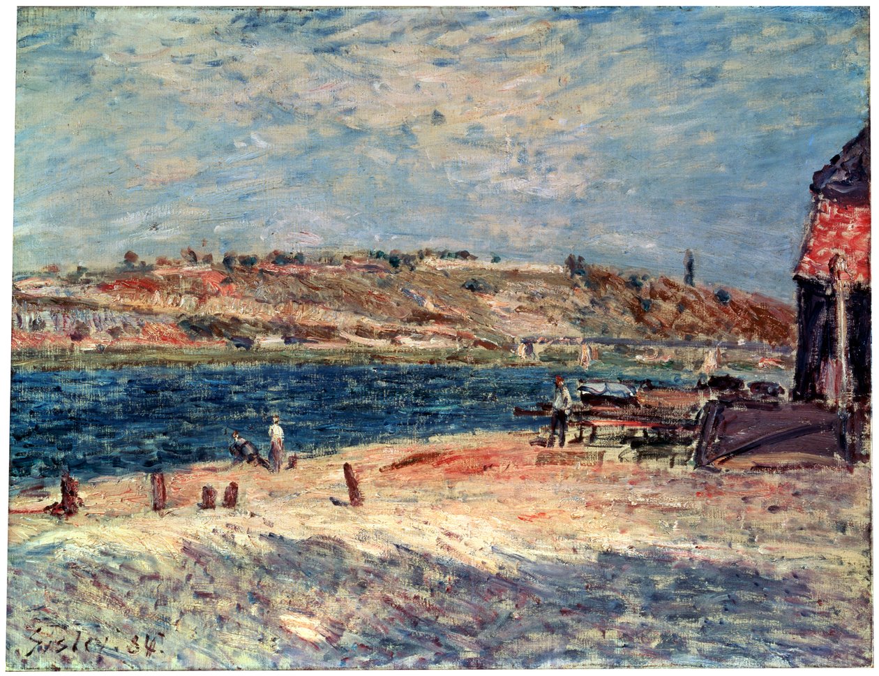 Rive del fiume a Saint-Mammès, 1884 da Alfred Sisley