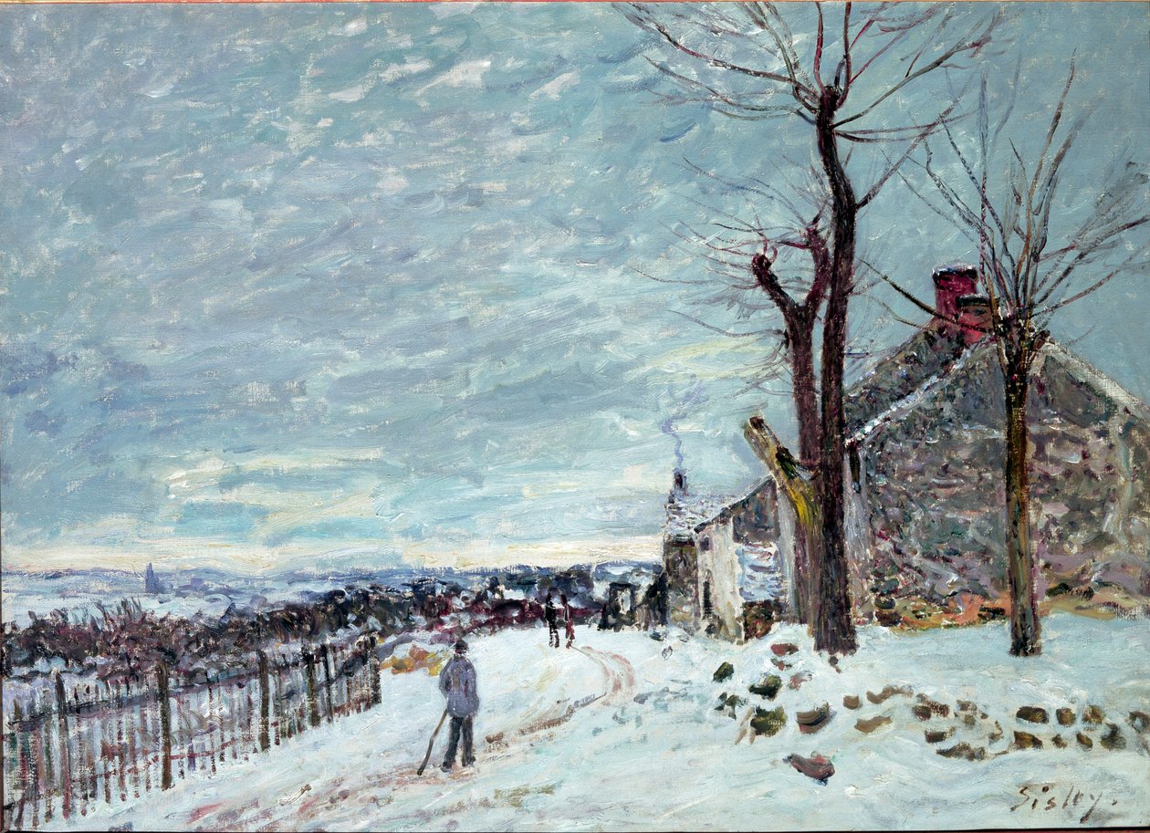 Neve a Veneux-Nadon da Alfred Sisley