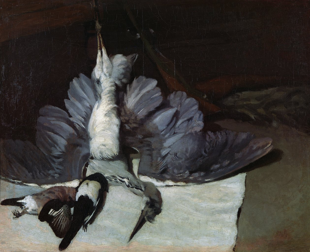 Natura morta: Airone con ali spiegate da Alfred Sisley
