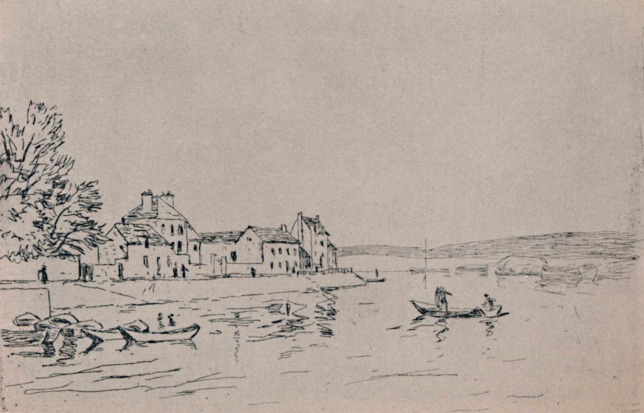 Le rive del Loing, c.1880s, 1946 da Alfred Sisley