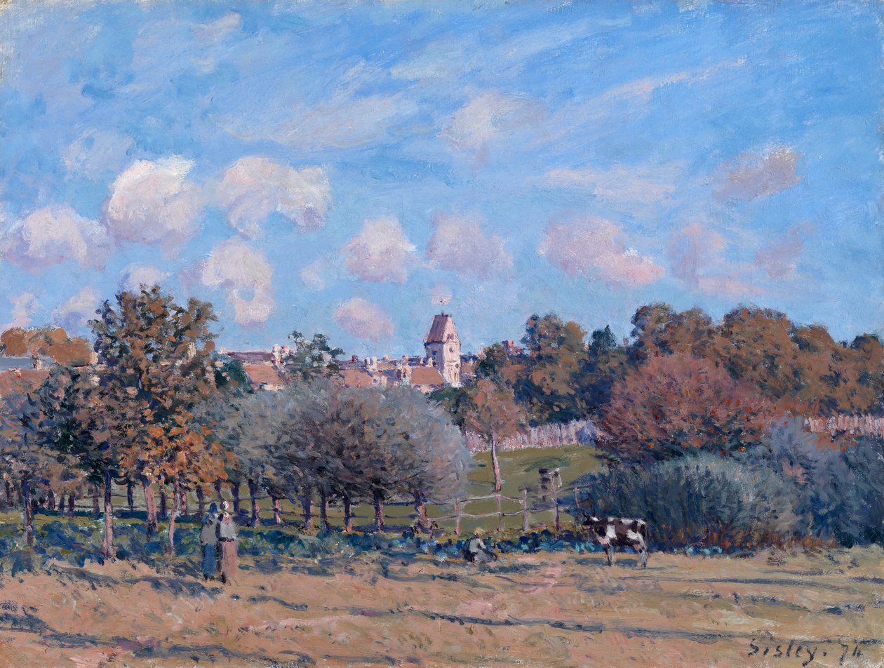 Il Campanile a Noisy-le-Roi, Autunno da Alfred Sisley
