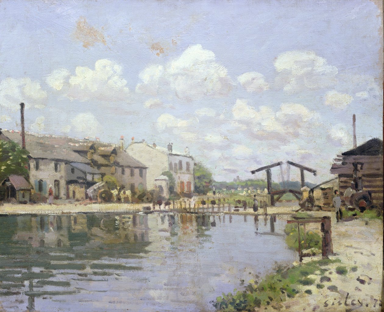 Il Canal Saint-Martin, Parigi da Alfred Sisley