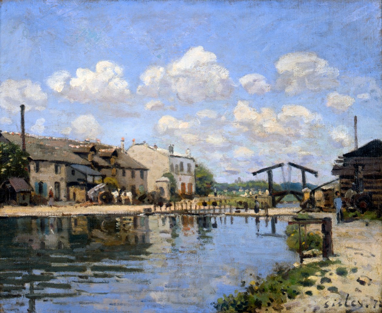Il Canal Saint-Martin, Parigi da Alfred Sisley