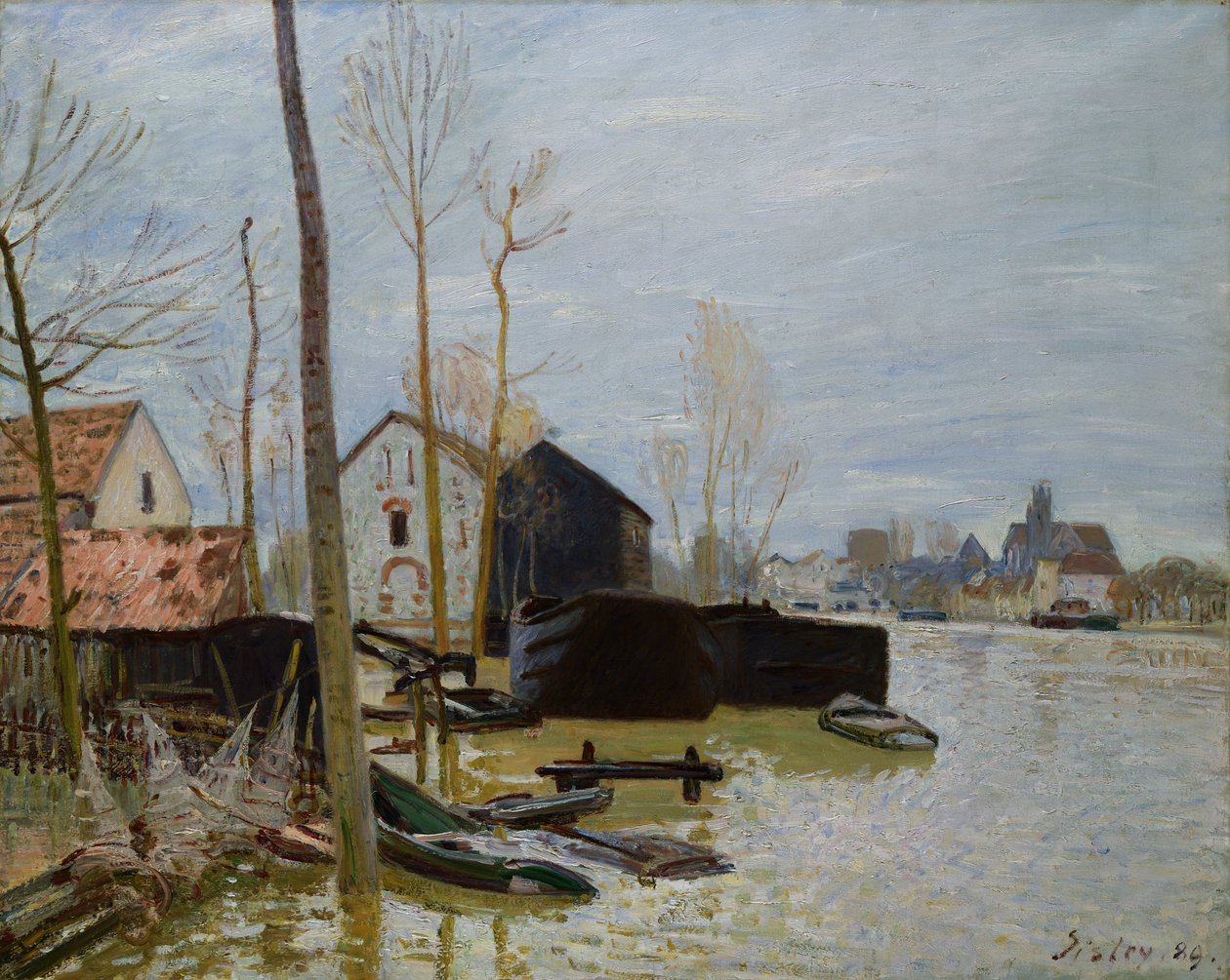 Le inondazioni a Moret, 1889 da Alfred Sisley