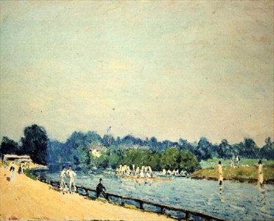 La strada per Hampton Court da Alfred Sisley