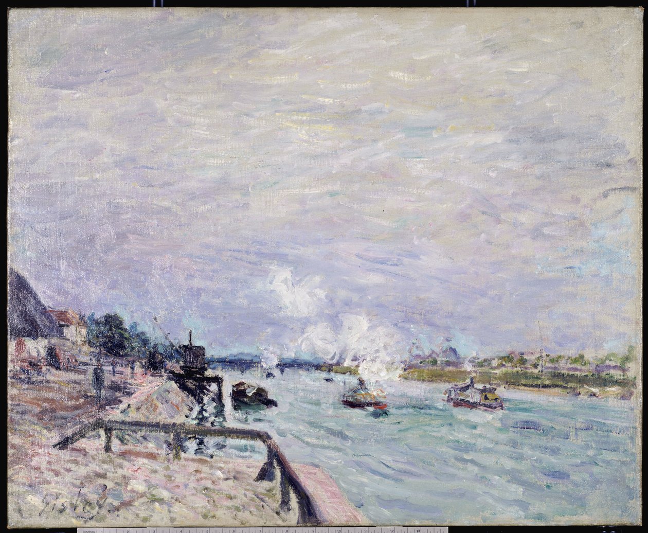 La Senna a Grenelle, tempo umido, 1878 da Alfred Sisley