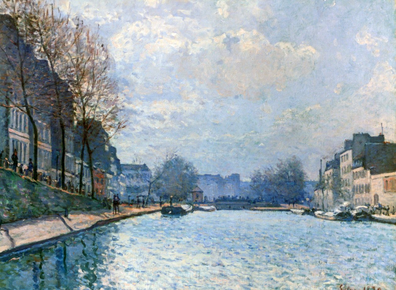 Veduta del Canal Saint-Martin, Parigi, 1870 da Alfred Sisley