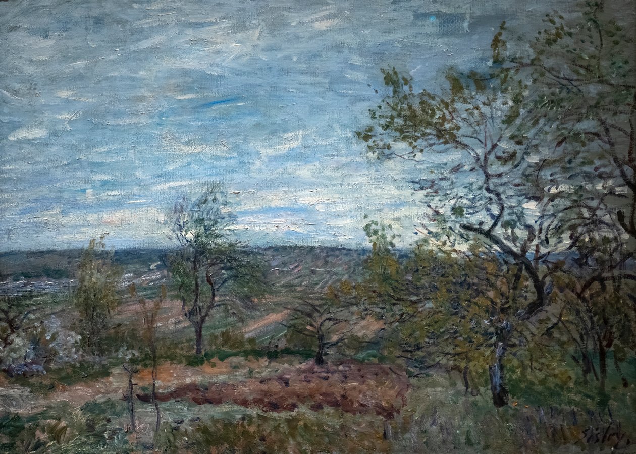 Giornata ventosa a Veneux da Alfred Sisley