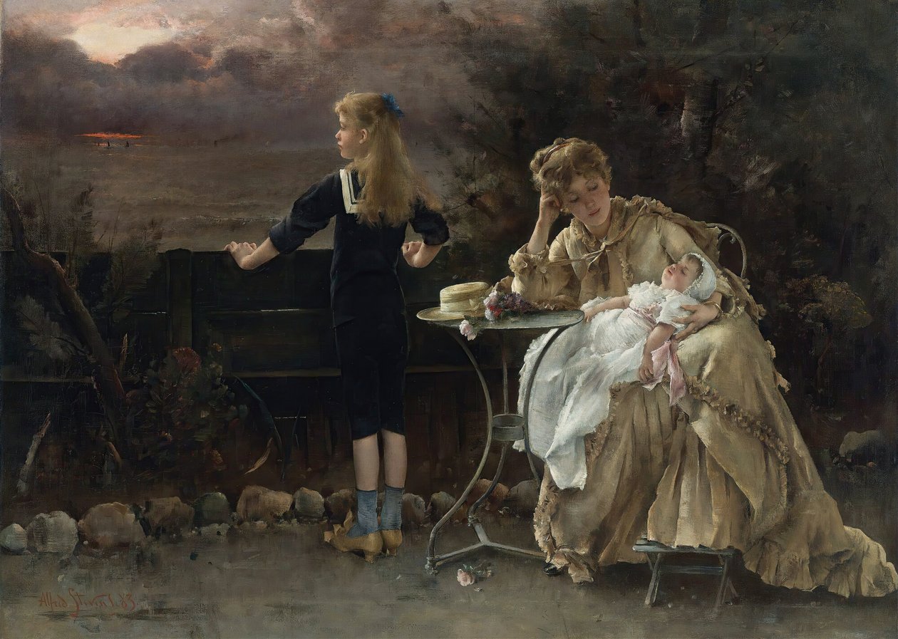 Madre e i suoi figli, 1883 da Alfred Emile Stevens
