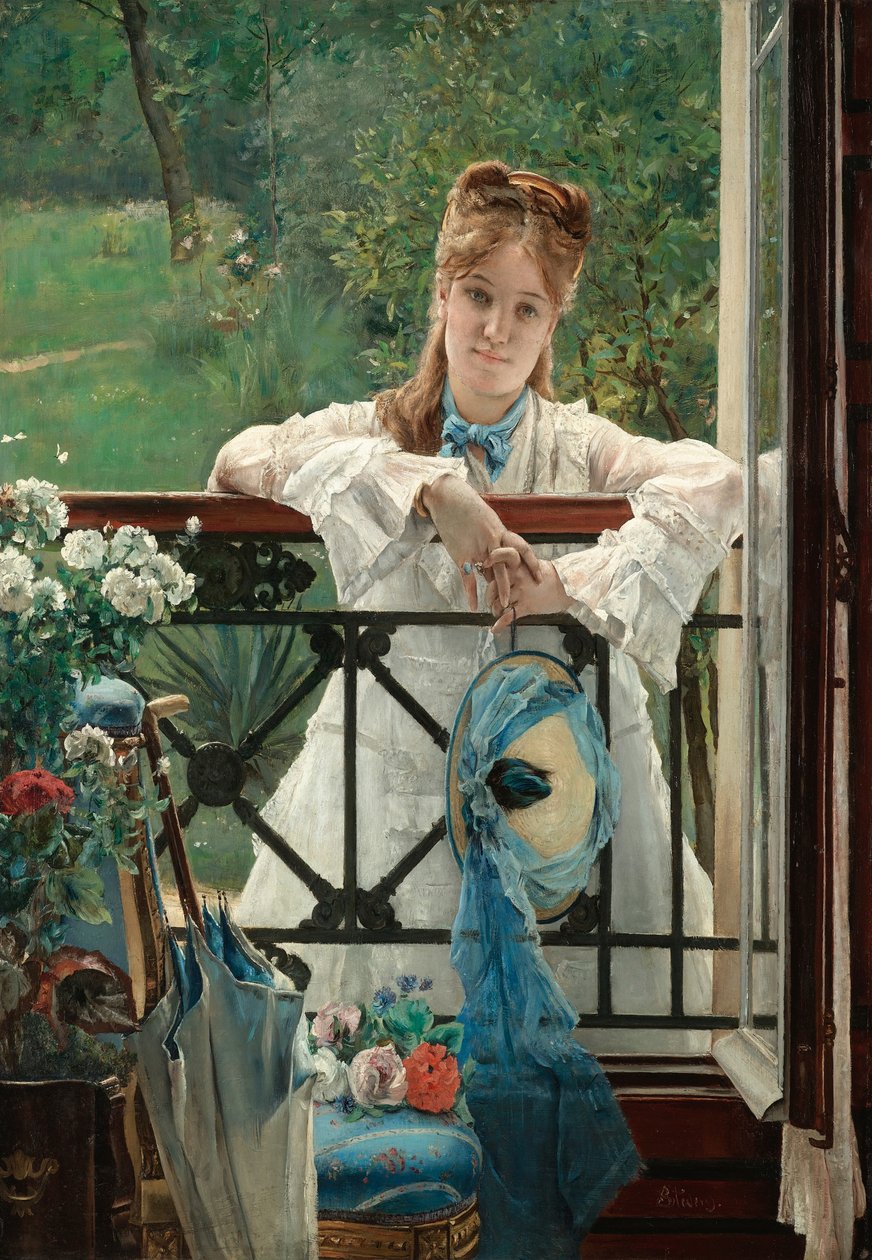 Il nastro blu, ca 1894 da Alfred Emile Stevens