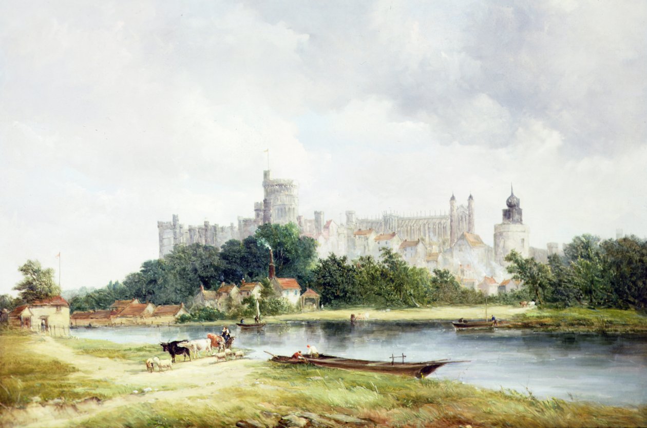 Castello di Windsor dai prati di Brocas da Alfred Vickers