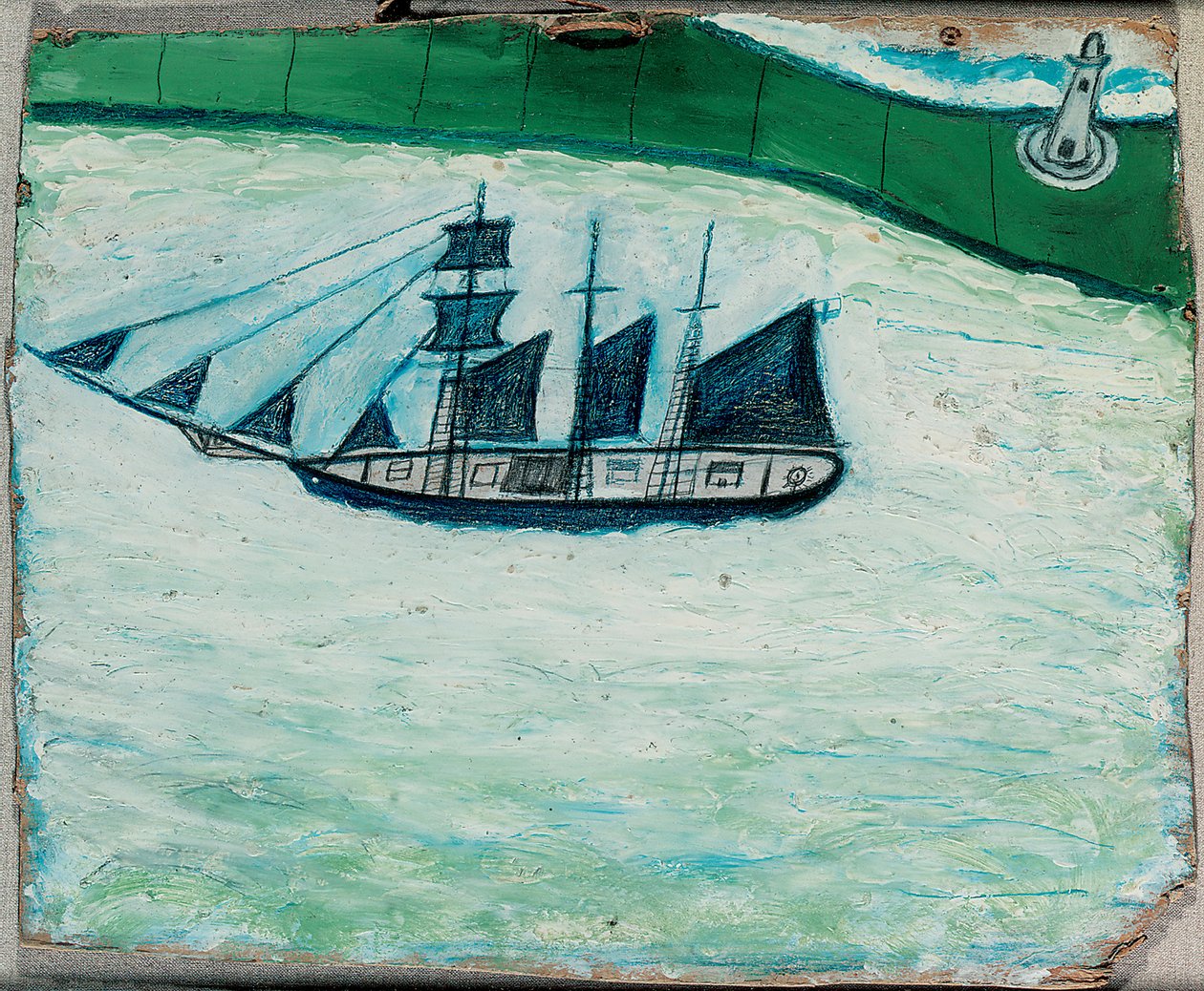 Nave e faro, c.1925 da Alfred Wallis