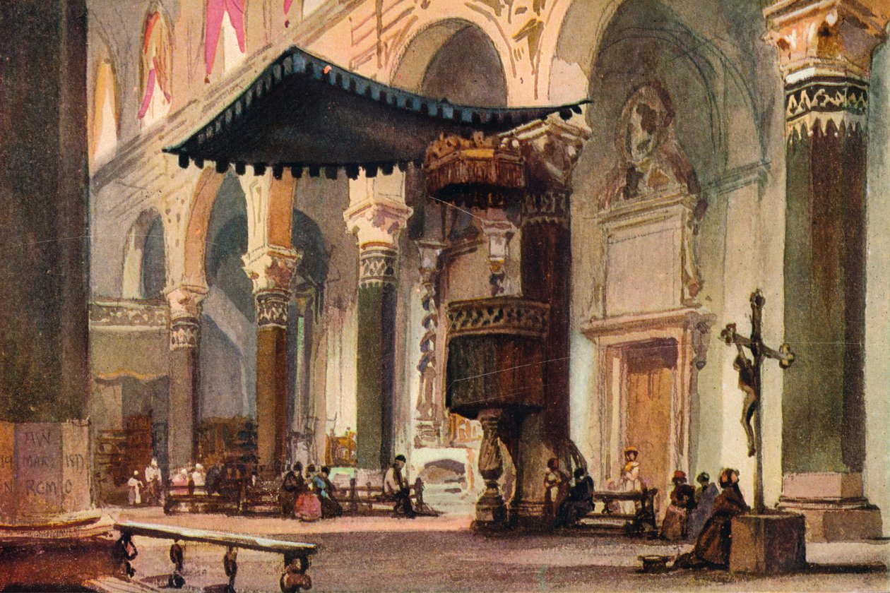 Interno della Cattedrale, San Remo, c1870 da Alfred Waterhouse
