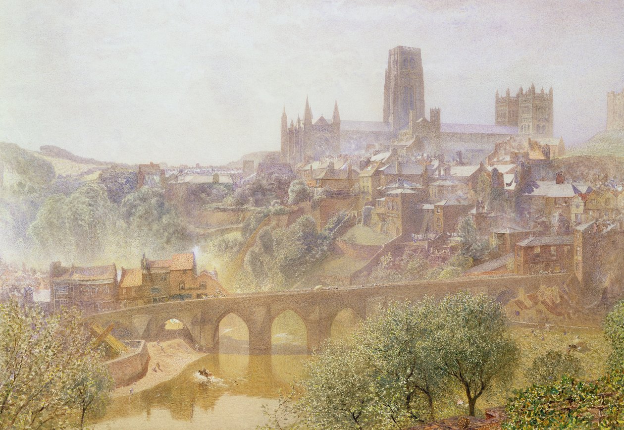 Ponte Elvet, Durham, 1876 da Alfred William Hunt