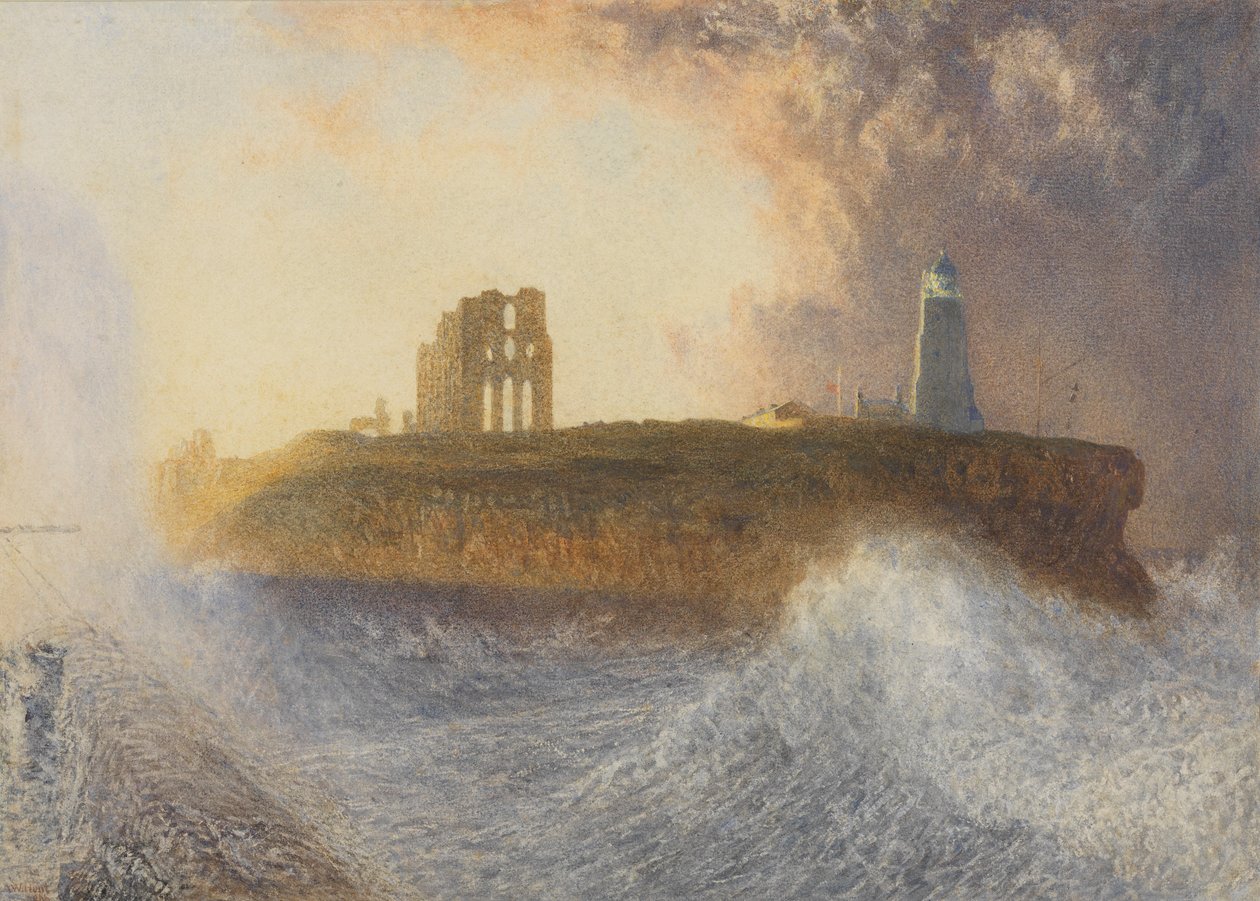 Molo di Tynemouth: Vento di nord-est, 1866 da Alfred William Hunt
