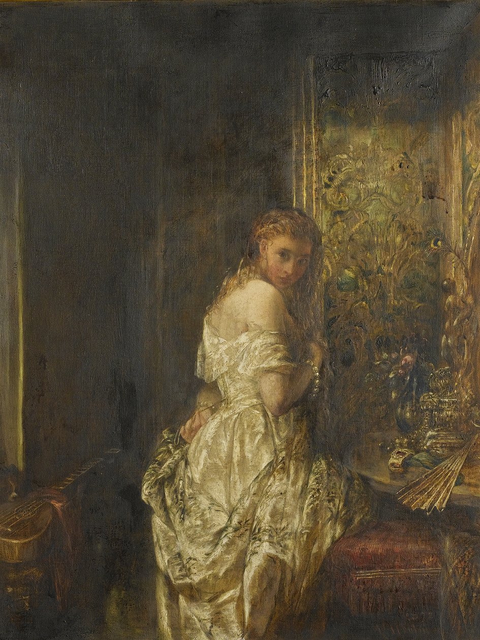 Donna in Bianco, 1872 da Alfred Woolmer