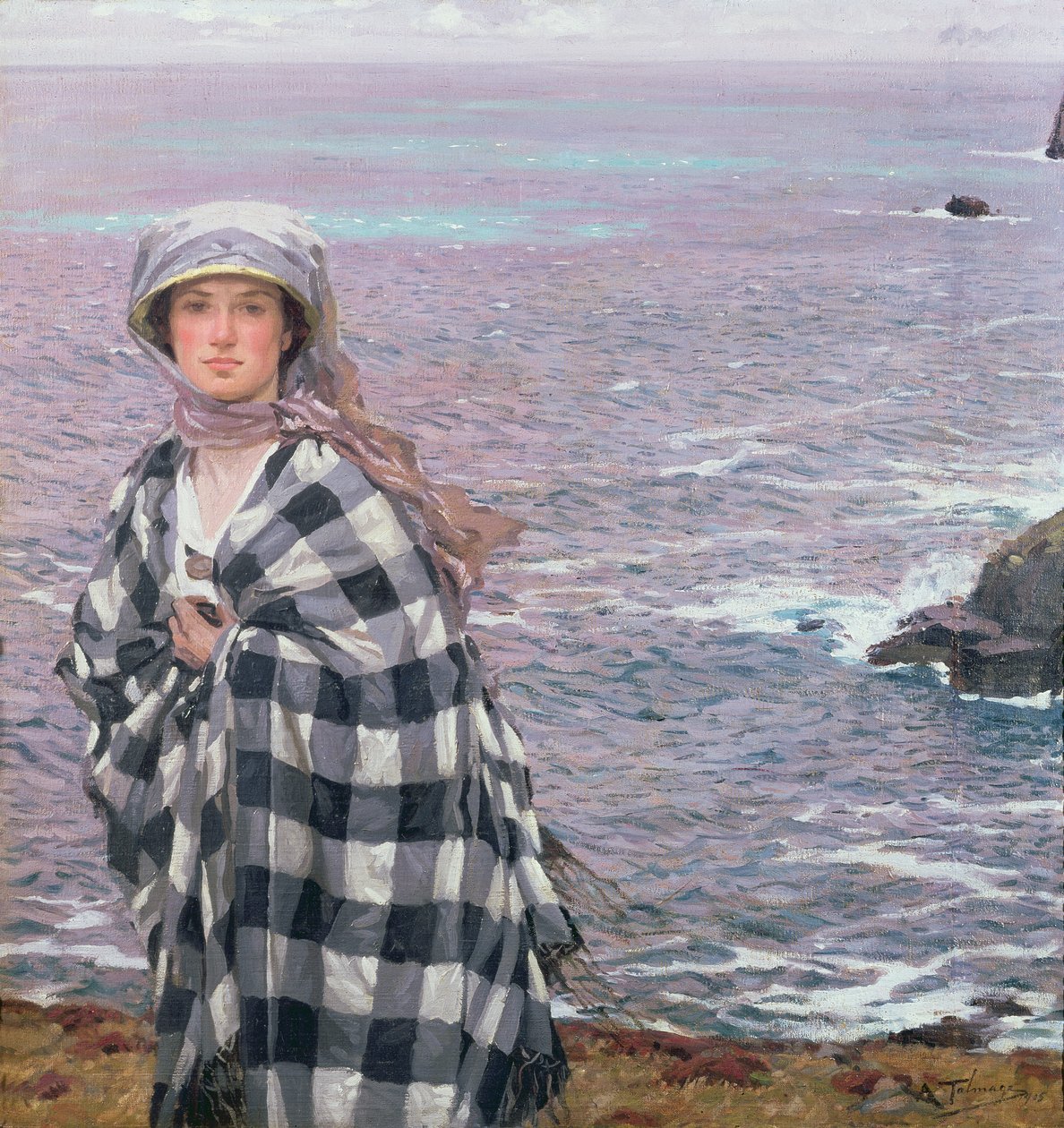 Lo scialle a quadri, 1915 da Algernon Mayow Talmage