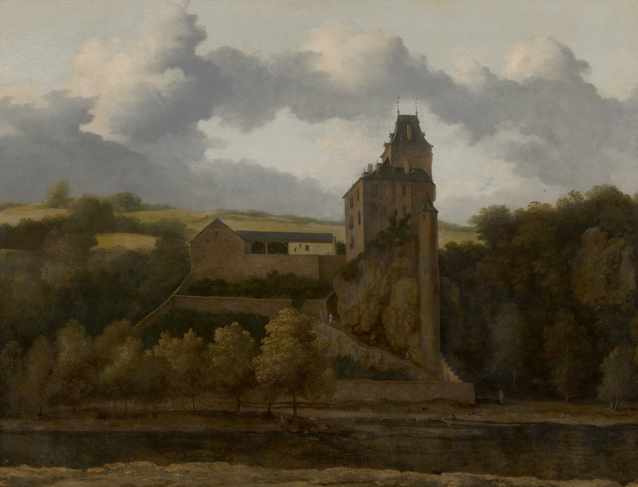 Veduta del castello Montjardin da Allaert van Everdingen