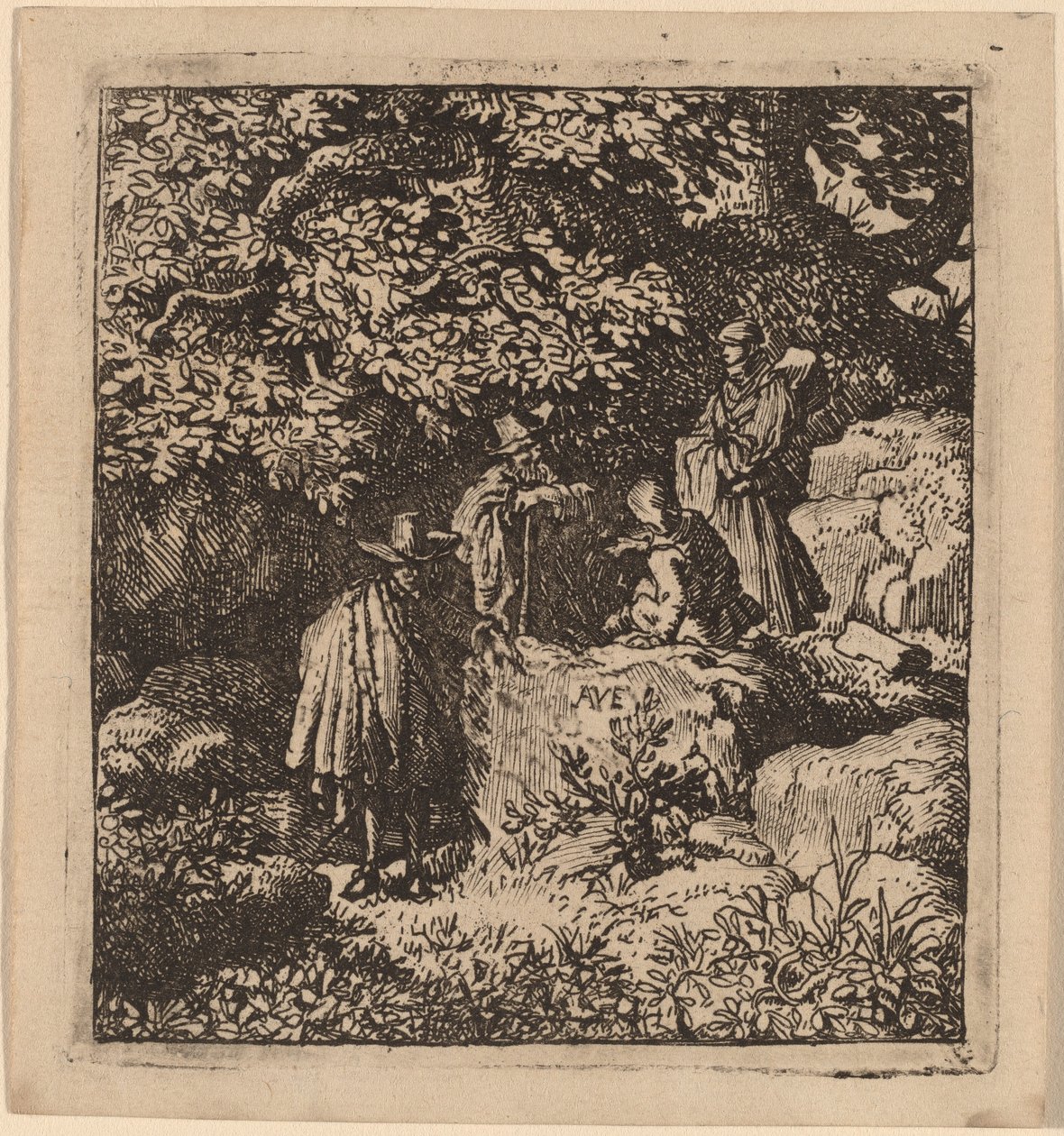 Quattro Figure sotto un Albero da Allart van Everdingen