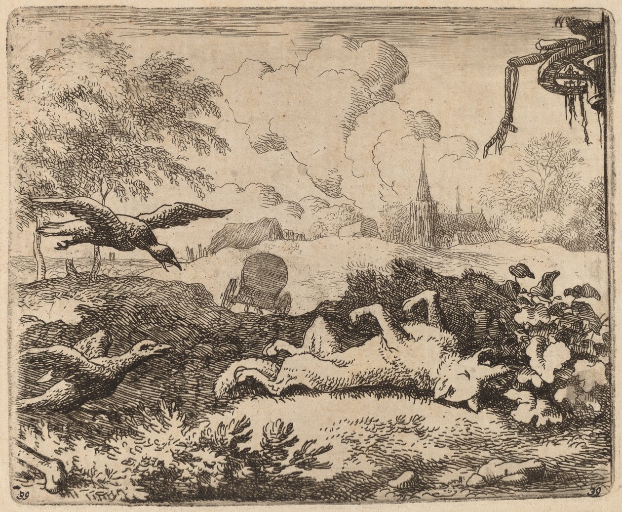 Reynard e i corvi da Allart van Everdingen