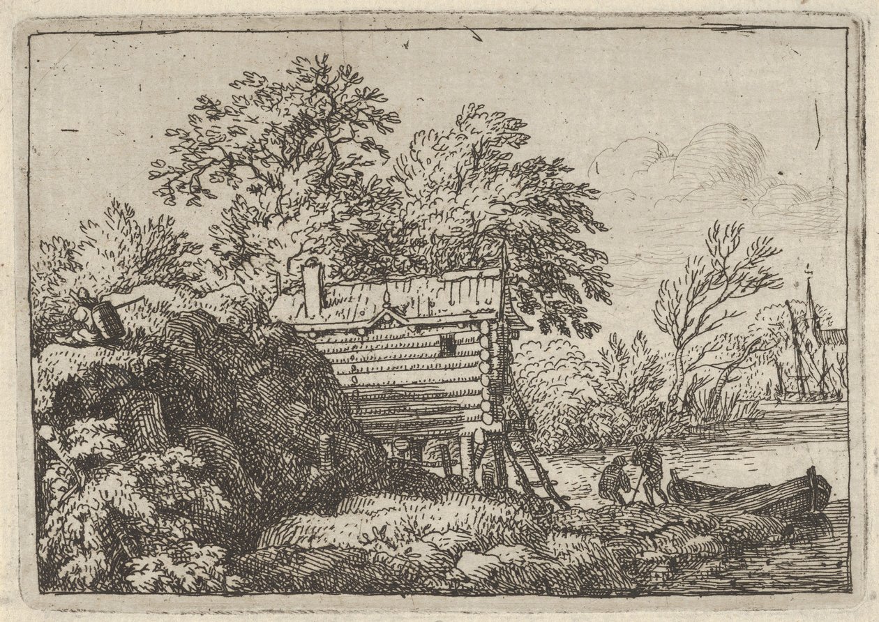 La capanna del pescatore, XVII secolo da Allart van Everdingen