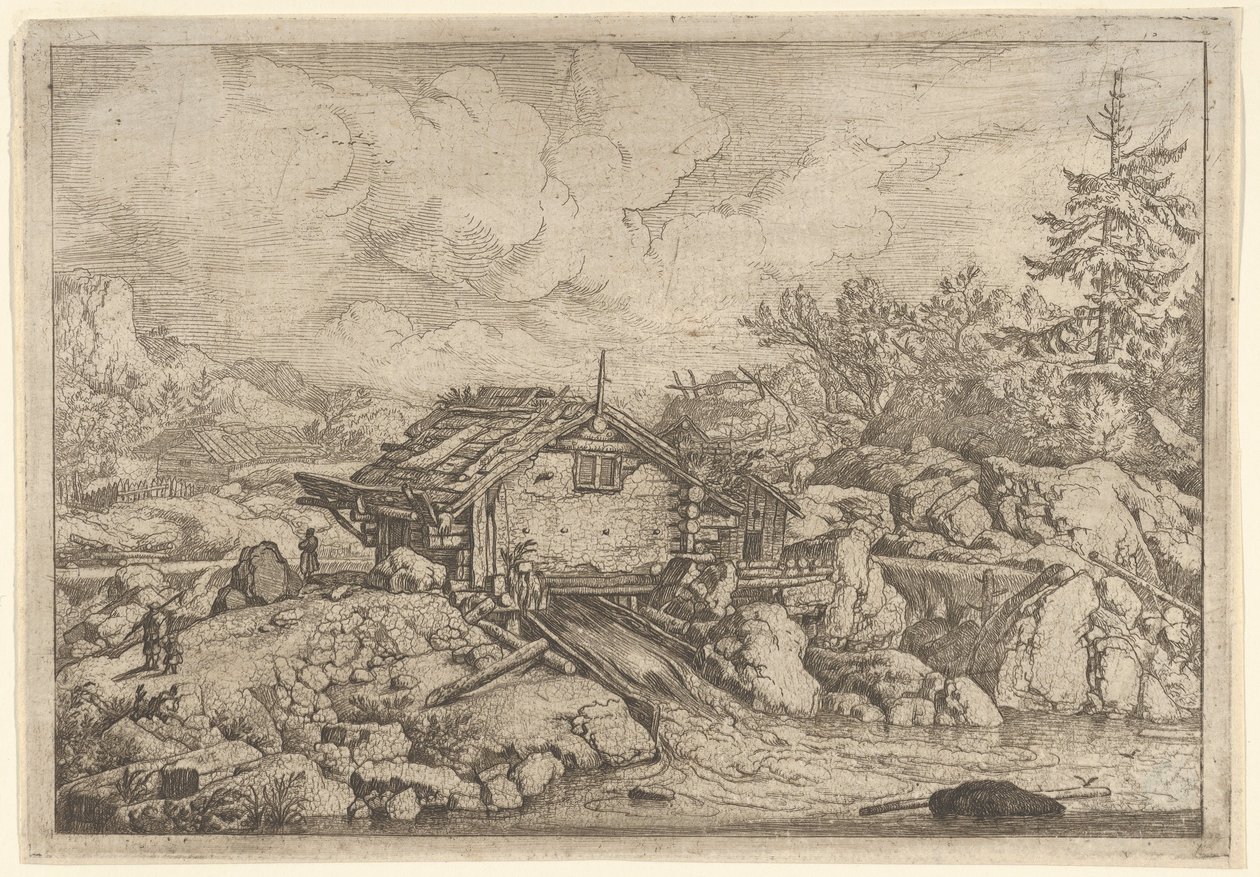 Il Mulino ad acqua, XVII secolo da Allart van Everdingen