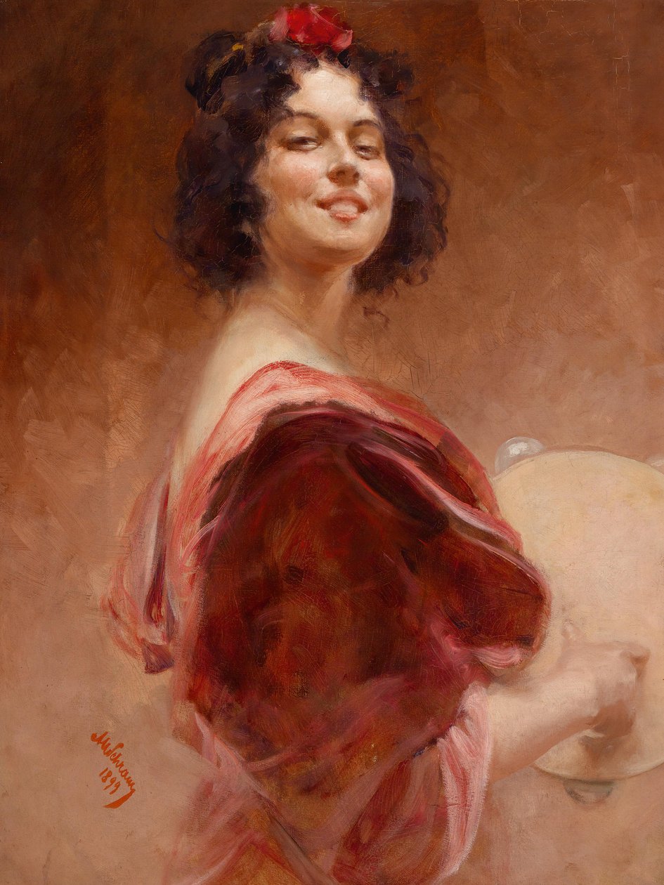 Tedesco: Zingaro con tamburello da Alois Hans Schram