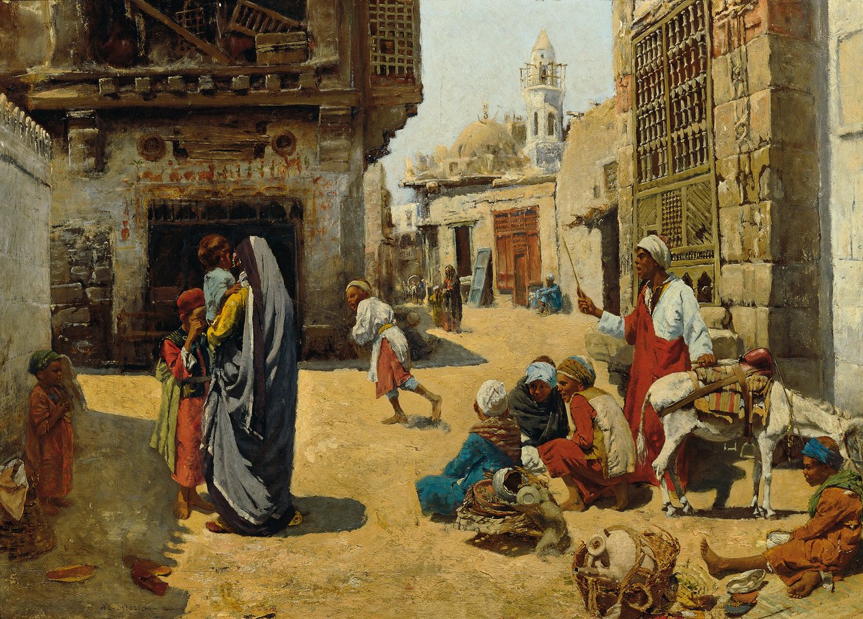 Scena di strada al Cairo da Alphons Leopold Mielich