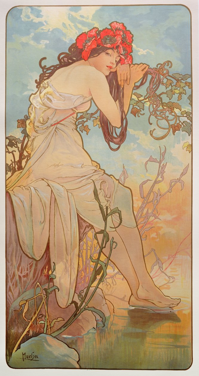 Le stagioni: Estate, 1896 da Alphonse Mucha