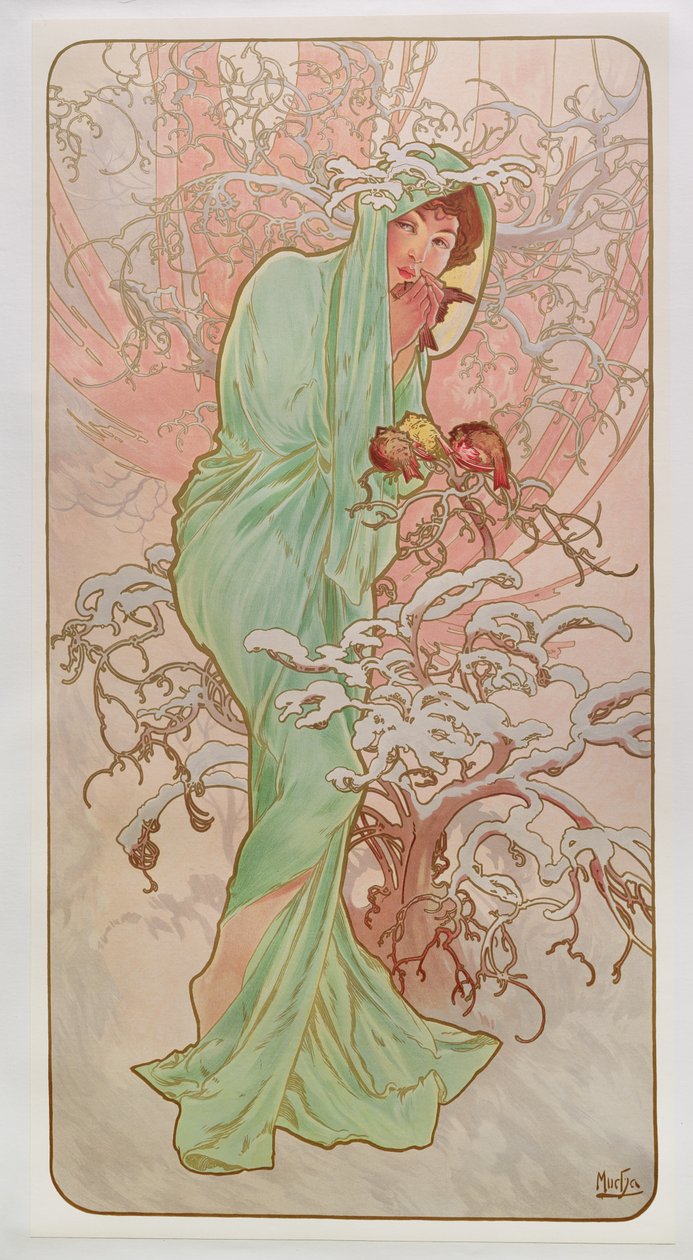 Le stagioni: Inverno, 1896 da Alphonse Mucha