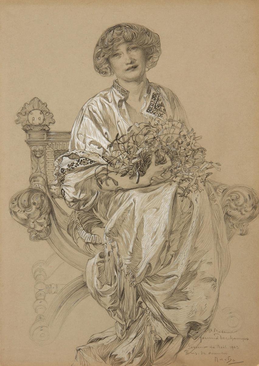 Ritratto di Madame Deschamps da Alphonse Mucha