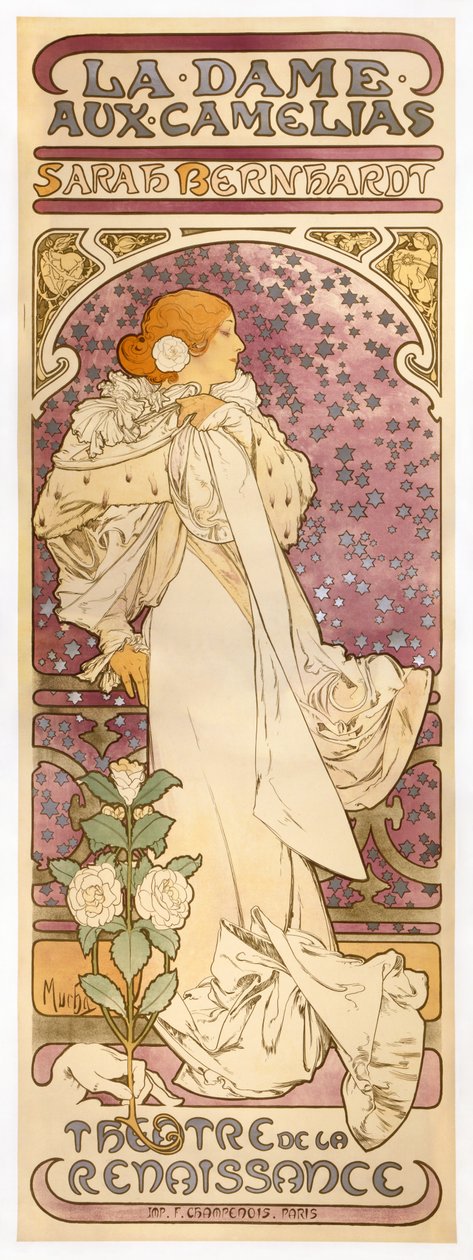 La signora delle camelie da Alphonse Mucha