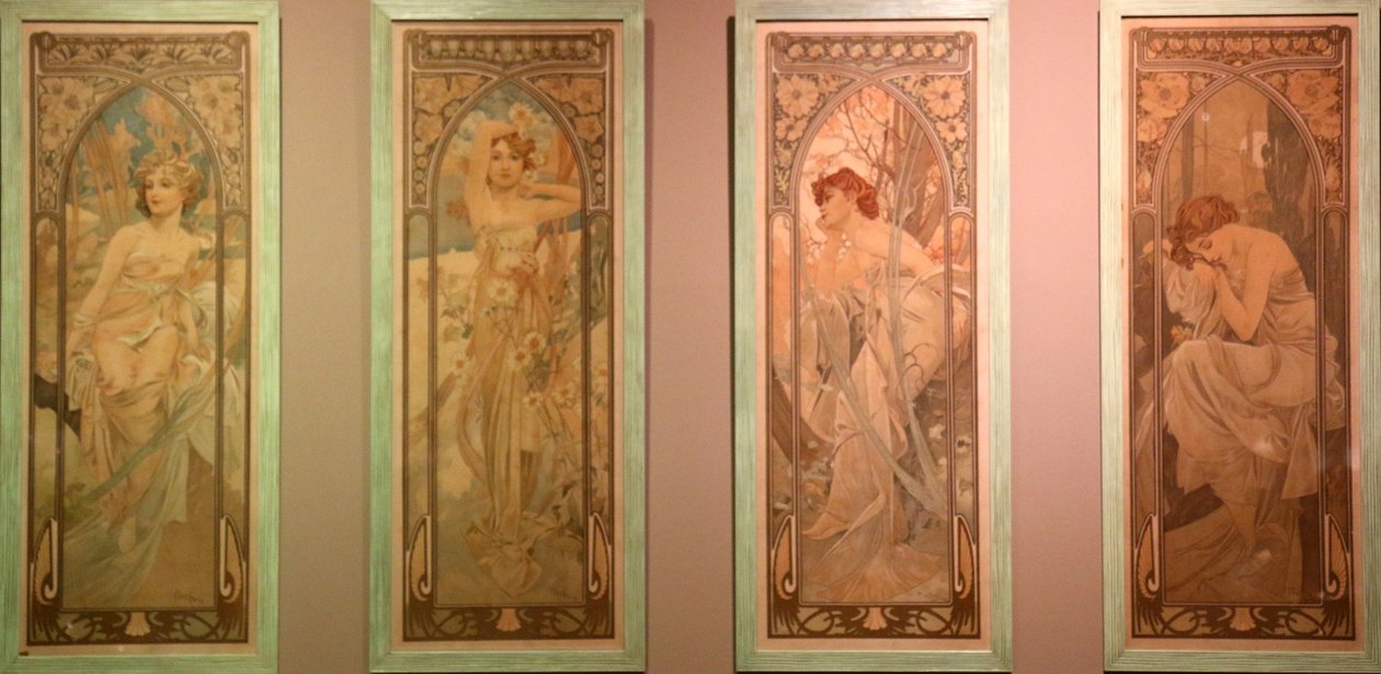Le quattro stagioni o Le parti del giorno da Alphonse Mucha