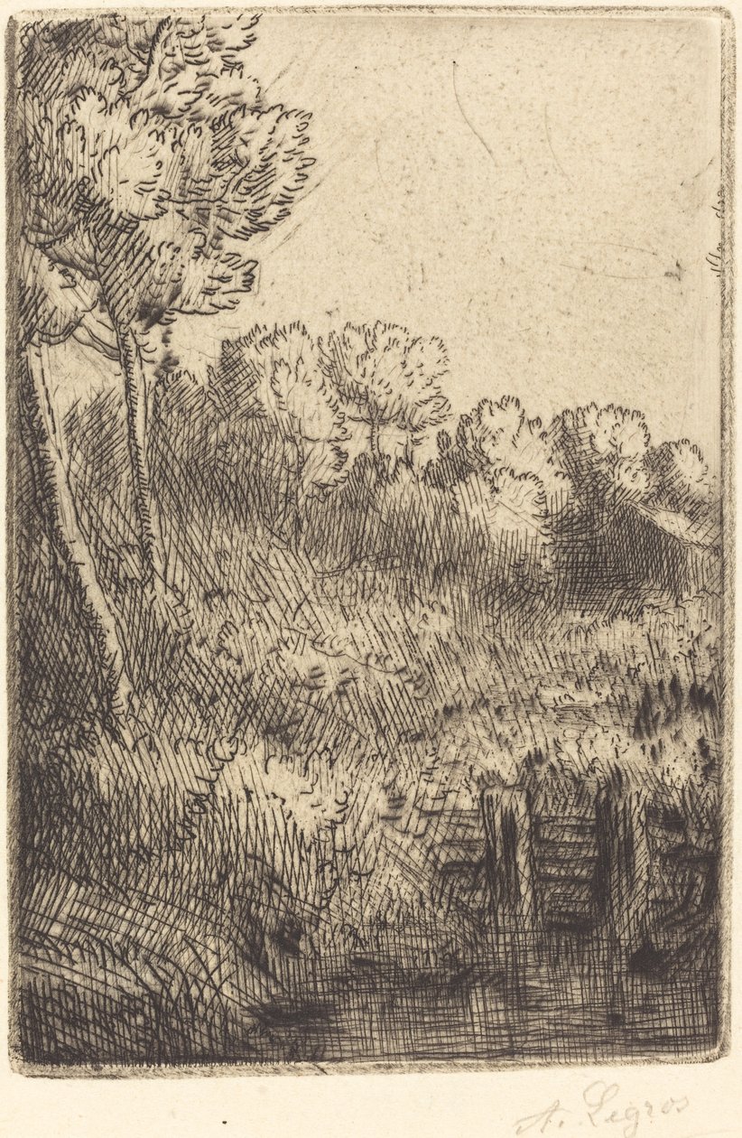 Lungo la Marna (Sur la Marne) da Alphonse Legros