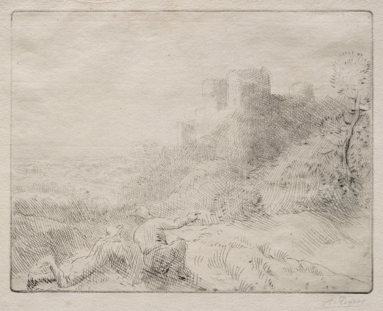 Un vecchio castello da Alphonse Legros