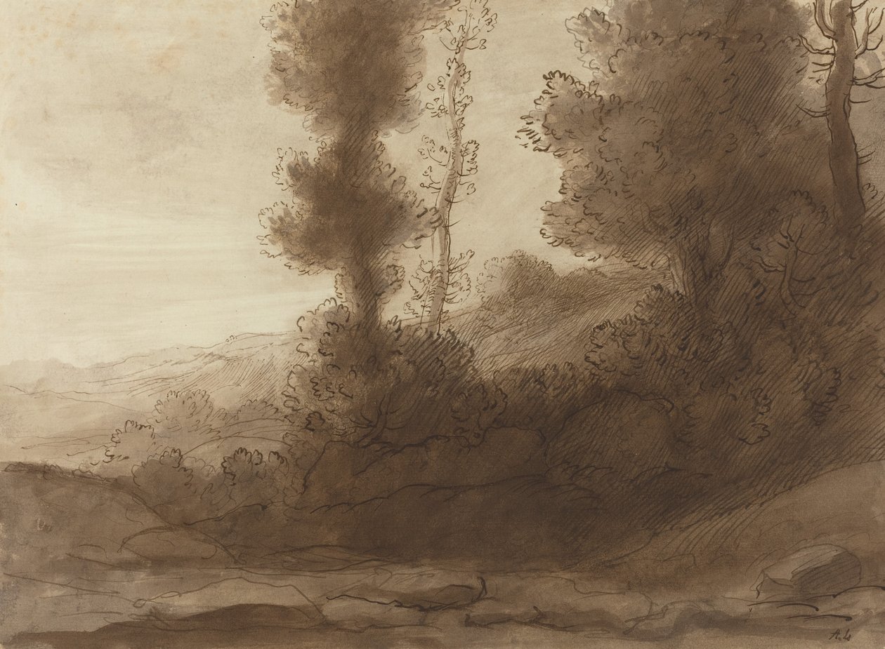Ai piedi della collina da Alphonse Legros
