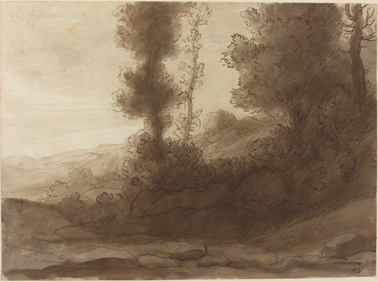 Ai piedi della collina da Alphonse Legros