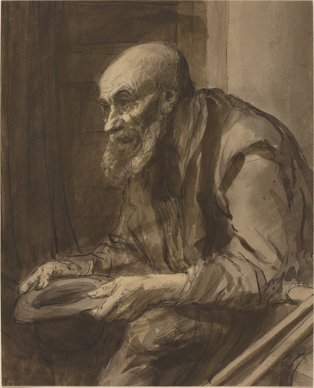 Mendicante con stampelle da Alphonse Legros