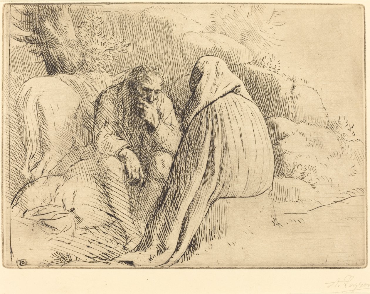 Accampamento di zingari Campement de bohemiens da Alphonse Legros