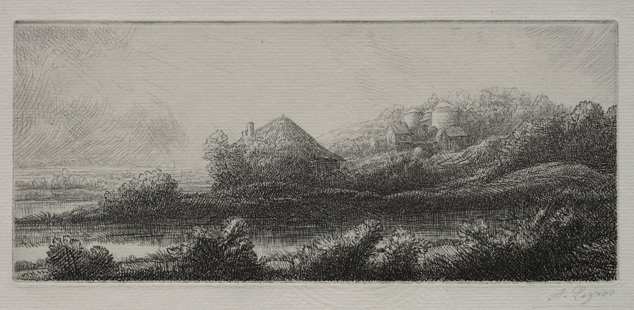 Capanna nella palude da Alphonse Legros
