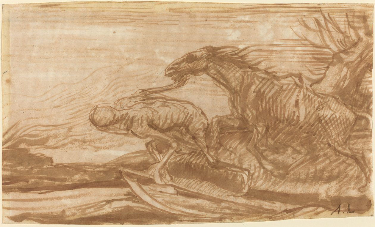 La Morte e il Suo Cavallo da Alphonse Legros