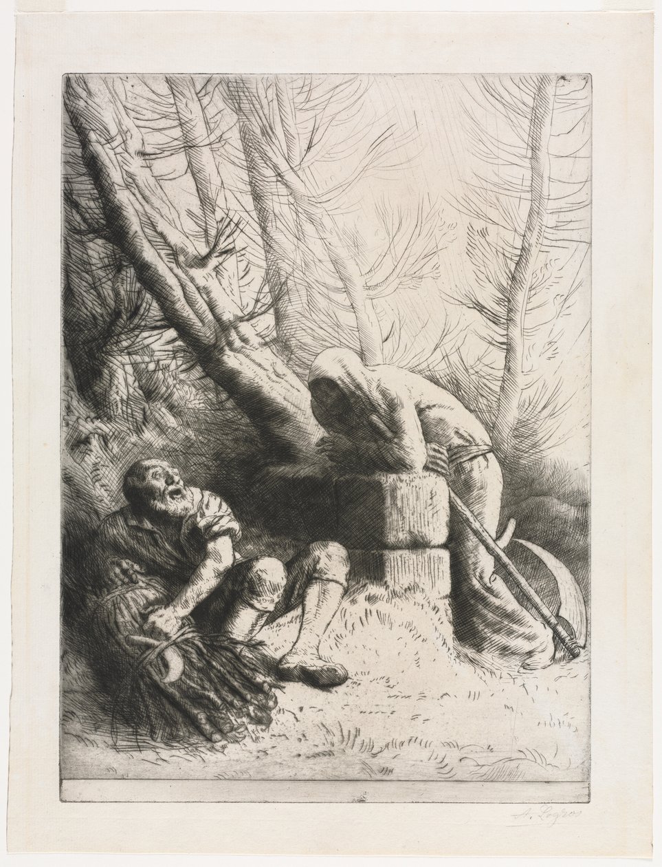 La Morte e il Boscaiolo da Alphonse Legros